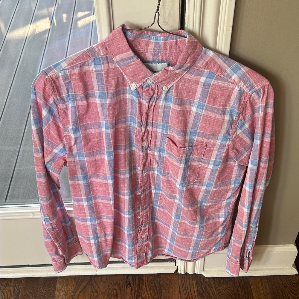 American Eagle Outfitters Red and Blue Checkered Shirt